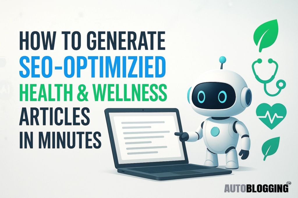 Generate SEO-Optimized Health & Wellness Articles in Minutes
