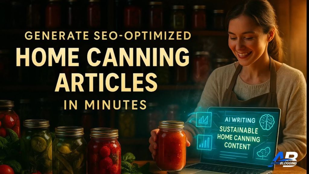 How to Create Home Canning Blog Posts with AI in Minutes