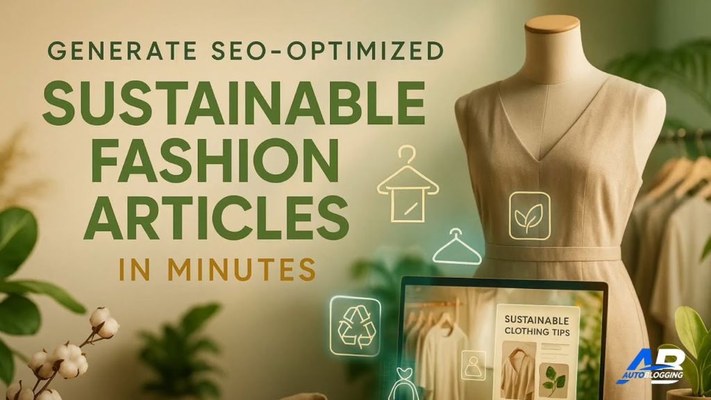 How to Use Autoblogging for Sustainable Fashion Blogs – AI Eco-Content in Minutes