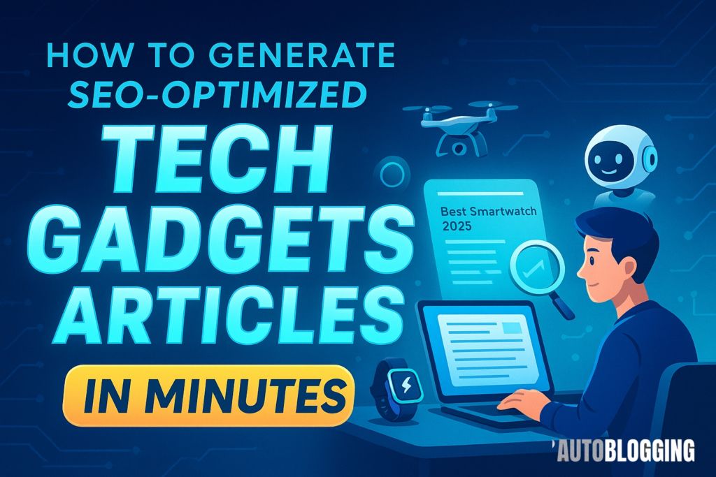 Tech Gadgets Articles in 3 Minutes with AI – Under $1/Article