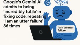 Google's Gemini AI admits to being 'incredibly futile' in fixing code, repeating 'I am an utter failure' 86 times
