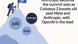 Anthropic ascends the summit solo as Colossus 2 boosts xAI past Meta and Anthropic, with OpenAI in the lead