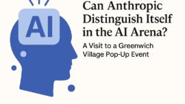 Can Anthropic Distinguish Itself in the AI Arena? A Visit to a Greenwich Village Pop-Up Event.