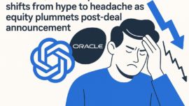 Oracle's $300bn OpenAI bet shifts from hype to headache as equity plummets post-deal announcement.