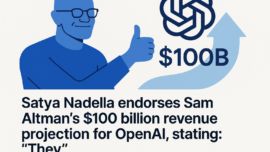 Satya Nadella endorses Sam Altman's $100 billion revenue projection for OpenAI, stating: 'They