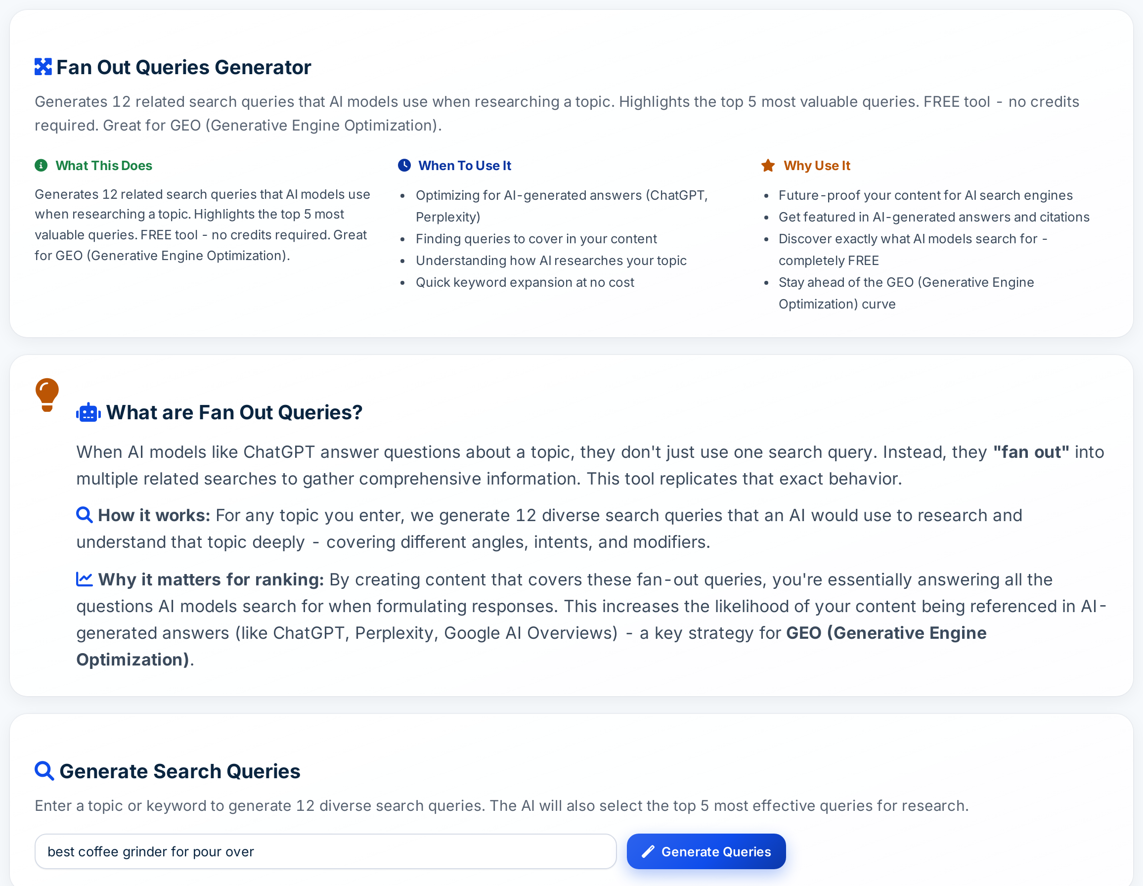 Autoblogging.ai fan-out queries