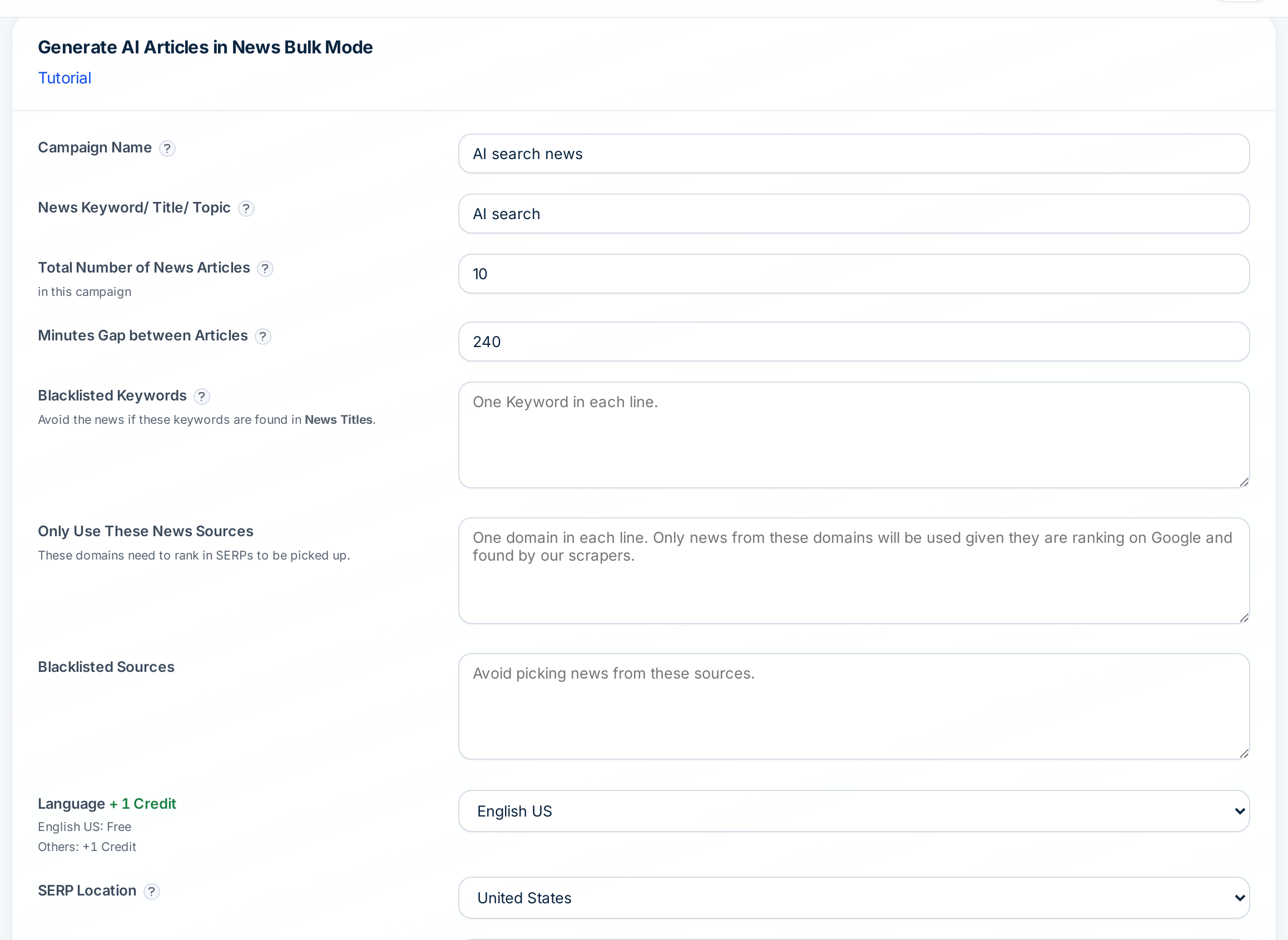 Autoblogging.ai news campaign